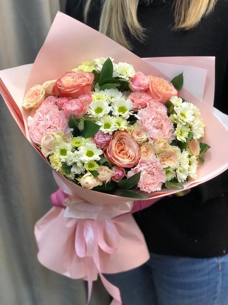 Букет цветов из: Гвоздики, Розы и Хризантемы в Агрызе