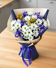 Букет цветов из:  Розы, Ирисы и Хризантемы в Агрызе