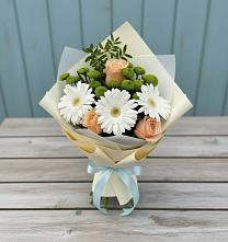 Букет цветов из:  Герберы, Розы и Хризантемы #REPLACE_PRED# Агрызе