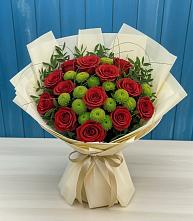 Букет цветов из:  Розы и Хризантемы в Агрызе