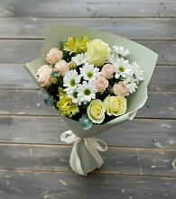 Букет цветов из:  Альстромерии, Розы и Хризантемы в Агрызе